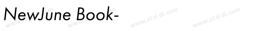 NewJune Book字体转换